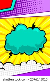 empty comic magazine cover template design