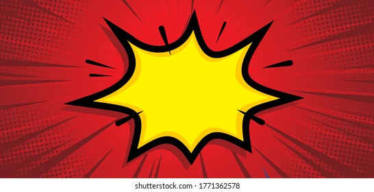 Empty comic speech backround. Editable Vector illustration