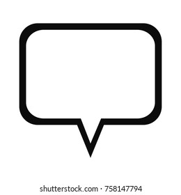 Empty comic speech bubble isolated on white background, Vector illustration