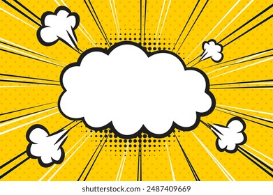 Сartoon empty comic speech bubbles. Talk bubble. Cloud speech bubbles collection
