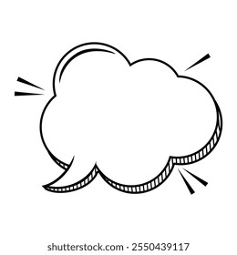Empty comic style speech bubble chat vector image. retro bubble chat