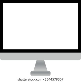 Empty computer monitor graphic, perfect for digital design or tech presentations.