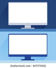 empty computer monitor isolated, vector illustration, 
template for your text or interface