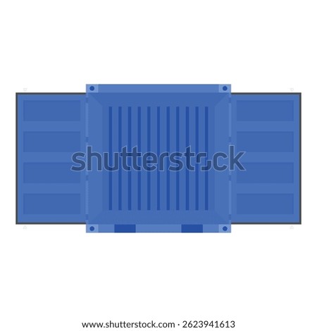 Empty Container Flat Illustration. Clean Icon Design Element on Isolated White Background