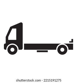  Empty container lift truck icon vector design template in black color isolated sign on white background
