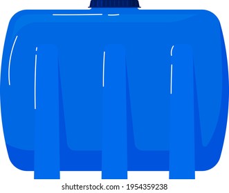 Empty container, use canister isolated on white, gasoline tank, storage equipment, design, flat style vector illustration.