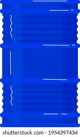 Empty container, use canister isolated on white, gasoline tank, storage equipment, design, flat style vector illustration.