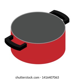 Empty cooking pot, pan isolated on white background. Cooking concept