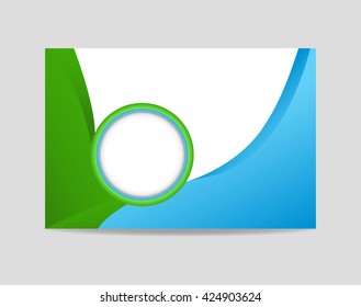 Empty copy space business card template vector.