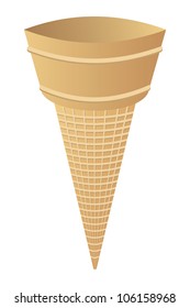 empty cornet vector illustration
