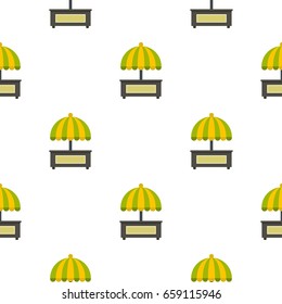 Empty counter with yellow and green umbrella pattern seamless for any design vector illustration