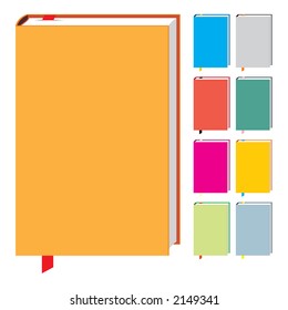 Empty cover of the book, and variants of color registration