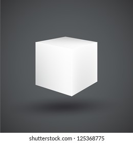 Empty cube. Vector design.