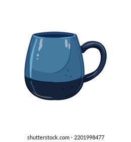 empty cup ceramic cartoon. empty cup ceramic sign. isolated symbol vector illustration