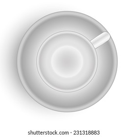 empty cup isolated