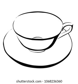 empty cup and saucer