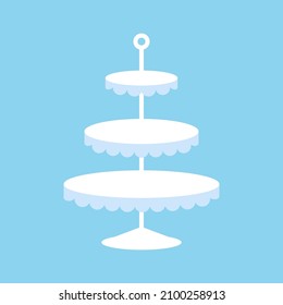 Empty Cupcake Stand Icon . Clipart Image Isolated On White Background