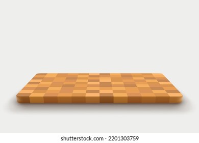 empty cutting board from various wooden pieces
