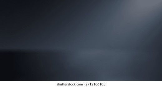 Esvaziar parede de cimento abstrato escuro e sala de estúdio com fumaça flutuar até a textura interior para exibir produtos fundo da parede.