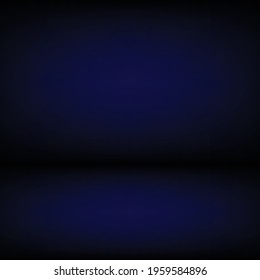 Empty dark blue room with gradient blue abstract background eps file