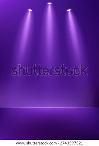 Empty Dark Purple studio background. Empty Room Studio with table. Space for selling products, backdrop, wallpaper, background, text. Gradient table. Vector illustration.