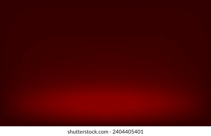 Empty dark red color studio table room layout design. Space for selling products on the website. Vector illustration.