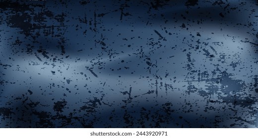 Empty dark room background. Blank walls, neon lights, smoke, black grunge lights