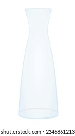 Empty decanter bottle. vector illustration