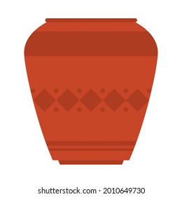 empty decorative vase on white background