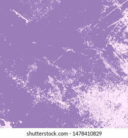 Empty Design Template. Distress Dirty Violet Texture. Grunge Color Lilac Background. EPS10 vector