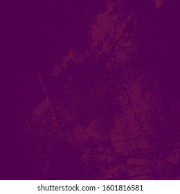 Empty Design Template. Distress Dirty Violet Texture. Grunge Color Lilac Background. EPS10 vector