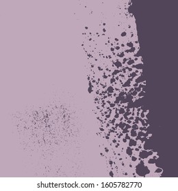 Empty Design Template. Distress Dirty Violet Texture. Grunge Color Lilac Background. EPS10 vector