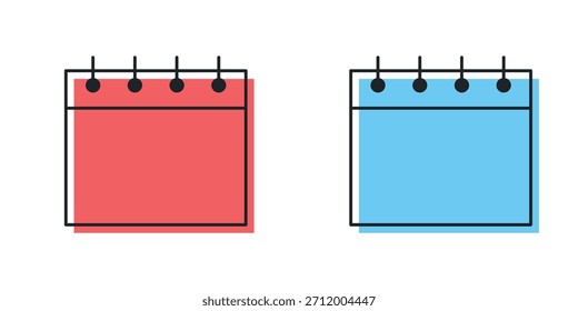 Icono de Vector de nota de día en blanco