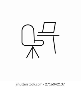 Vector de signo de icono de configuración de escritorio vacío