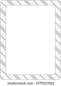 Empty diagonal stripes frame banner template illustration