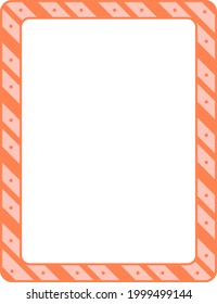 Empty diagonal stripes frame banner template illustration