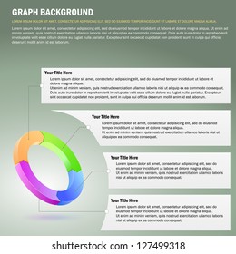 Empty diagram. Vector colorful arrows circle.