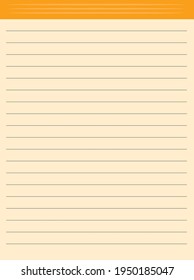 Empty diary, illustration, vector on white background.