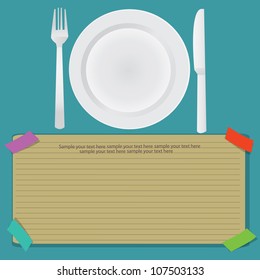 Empty dinner plate,Vector