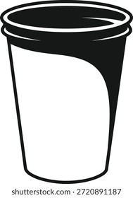 Taza de café disponible vacía aislada en el fondo blanco, Vector