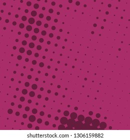 Empty Distressed Halftone Lilac Color Overlay Template. Grunge dot Texture For Making Your Design Aged. Pop art artistic template. EPS10 vector.