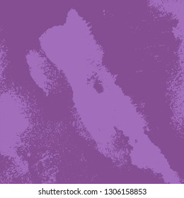 Empty Distressed Lilac Color Overlay Template. Grunge Texture For Making Your Design Aged. EPS10 vector.