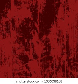 Empty Distressed Scarlet Background. Grunge Red Texture For your Design. Bloody artistic template. EPs10 vector