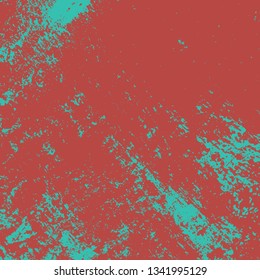 Empty Distressed Scarlet Background. Grunge Red Texture For your Design. Bloody artistic template. EPs10 vector
