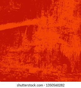 Empty Distressed Scarlet Background. Grunge Red Texture For your Design. Bloody artistic template. EPs10 vector