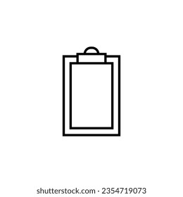 Empty Document Vector Symbol for Advertisement. Suitable for books, stores, shops. Editable stroke in minimalistic outline style. Symbol for design 