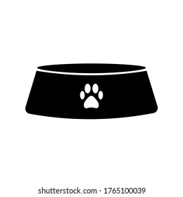 empty dog bowl icon isolated on a white background. Vector illustration.