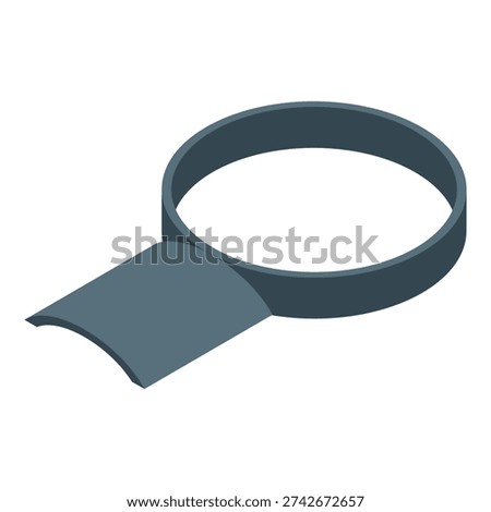 Empty dog collar with semi ring buckle fastener for basic puppy training lying on white background