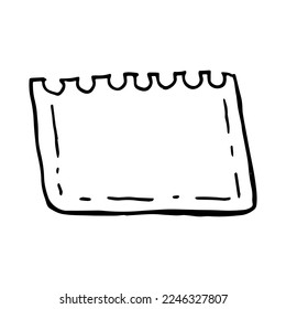 Empty Doodle checklist. Blank bullet journal sheets. To do list, memo pages. Paper empty sheet in doodle style. Sketch stickers vector illustration for notes.