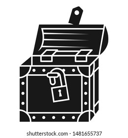 Empty dower chest icon. Simple illustration of empty dower chest vector icon for web design isolated on white background